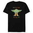 thumbnail image 1 of Star Wars Yoda Best Mom Love You I Do - Short Sleeve Blended T-Shirt for Adults - Customized-Black, 1 of 5
