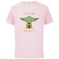 thumbnail image 1 of Star Wars Yoda Best Mom Love You I Do - Short Sleeve Cotton T-Shirt for Adults - Customized-Soft Pink, 1 of 5