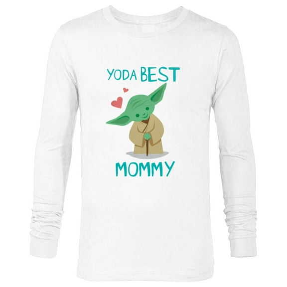Star Wars Yoda Best Mommy Yoda Chibi Portrait Mother’s Day - Long Sleeve T-Shirt for Men - Customized-White