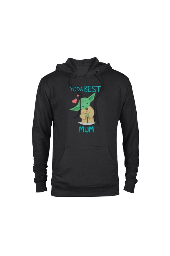 Yoda Best Mum Yoda Chibi Portrait Mother’s Day - Pullover Hoodie for Adults - Customized-Black