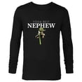 thumbnail image 1 of Star Wars Yoda Best Nephew Lightsaber Gift for Family- Long Sleeve T-Shirt for Men - Customized-Black, 1 of 5