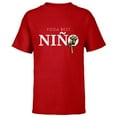 thumbnail image 1 of Star Wars Yoda Best Niño Lightsaber Gift Familia Spanish- Short Sleeve T-Shirt for Kids - Customized-Red, 1 of 5