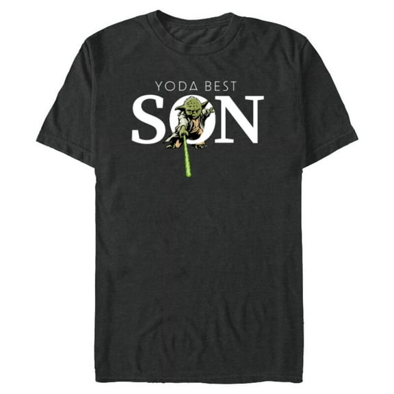 Star Wars Yoda Best Son Lightsaber Gift for Family- Short Sleeve Blended T-Shirt for Adults - Customized-Dark Heather