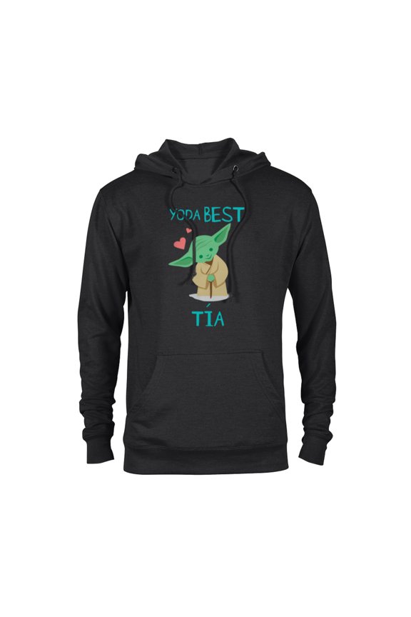 Yoda Best Tía Yoda Chibi Portrait Día de la Madre - Pullover Hoodie for Adults - Customized-Black