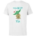 thumbnail image 1 of Star Wars Yoda Best Tía Yoda Chibi Portrait Día de la Madre - Short Sleeve Cotton T-Shirt for Adults - Customized-White, 1 of 5