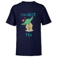thumbnail image 1 of Star Wars Yoda Best Tía Yoda Chibi Portrait Día de la Madre - Short Sleeve T-Shirt for Kids - Customized-Navy, 1 of 5
