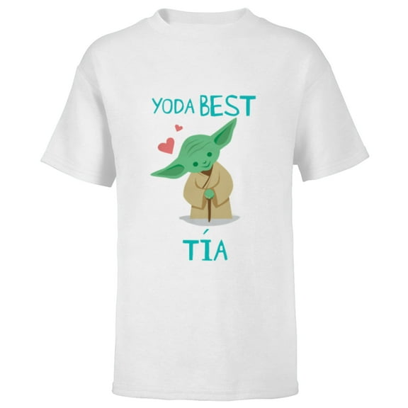 Star Wars Yoda Best Tía Yoda Chibi Portrait Día de la Madre - Short Sleeve T-Shirt for Kids - Customized-White