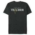 thumbnail image 1 of Star Wars Yoda Best Teacher Lightsaber Teacher’s Day Gift- Short Sleeve Blended T-Shirt for Adults - Customized-Dark Heather, 1 of 5