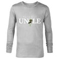 thumbnail image 1 of Star Wars Yoda Best Uncle Lightsaber Gift for Family - Long Sleeve T-Shirt for Men - Customized-Athletic Heather, 1 of 5