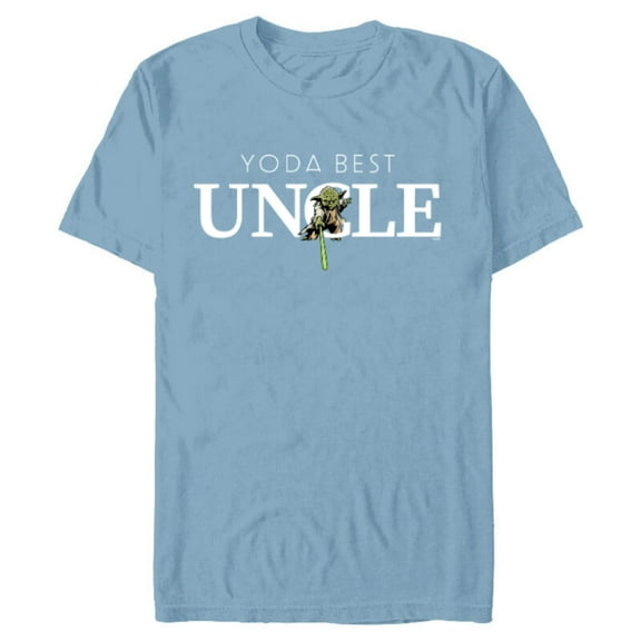Star Wars Yoda Best Uncle Lightsaber Gift for Family - Short Sleeve Blended T-Shirt for Adults - Customized-Ocean Blue