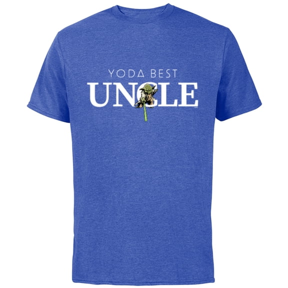 Star Wars Yoda Best Uncle Lightsaber Gift for Family - Short Sleeve Cotton T-Shirt for Adults - Customized-Royal Heather