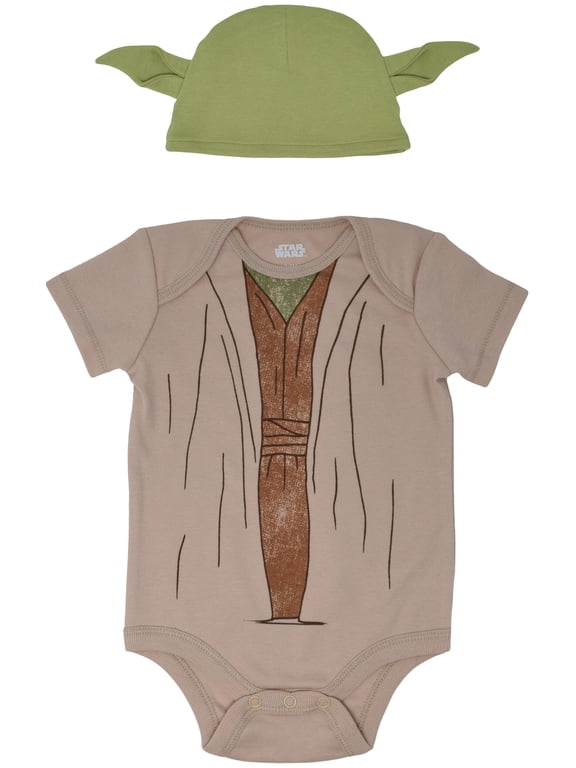 Yoda Bodysuit and Hat Set Newborn to Infant
