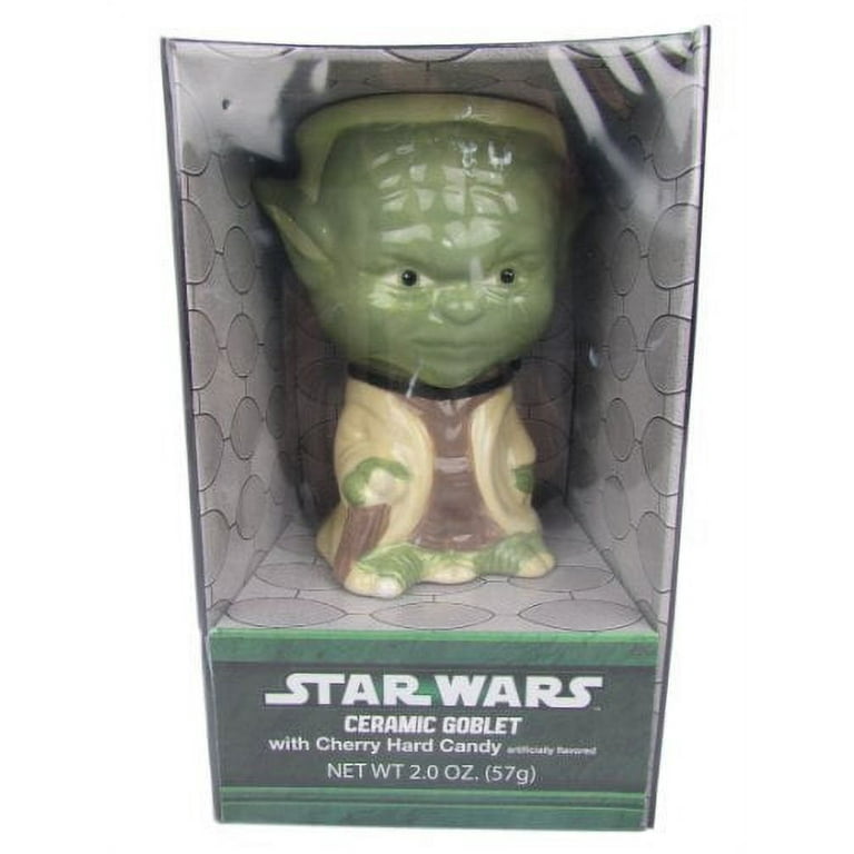 Star Wars Yoda Ceramic Goblet with Cherry Hard Candy NEW