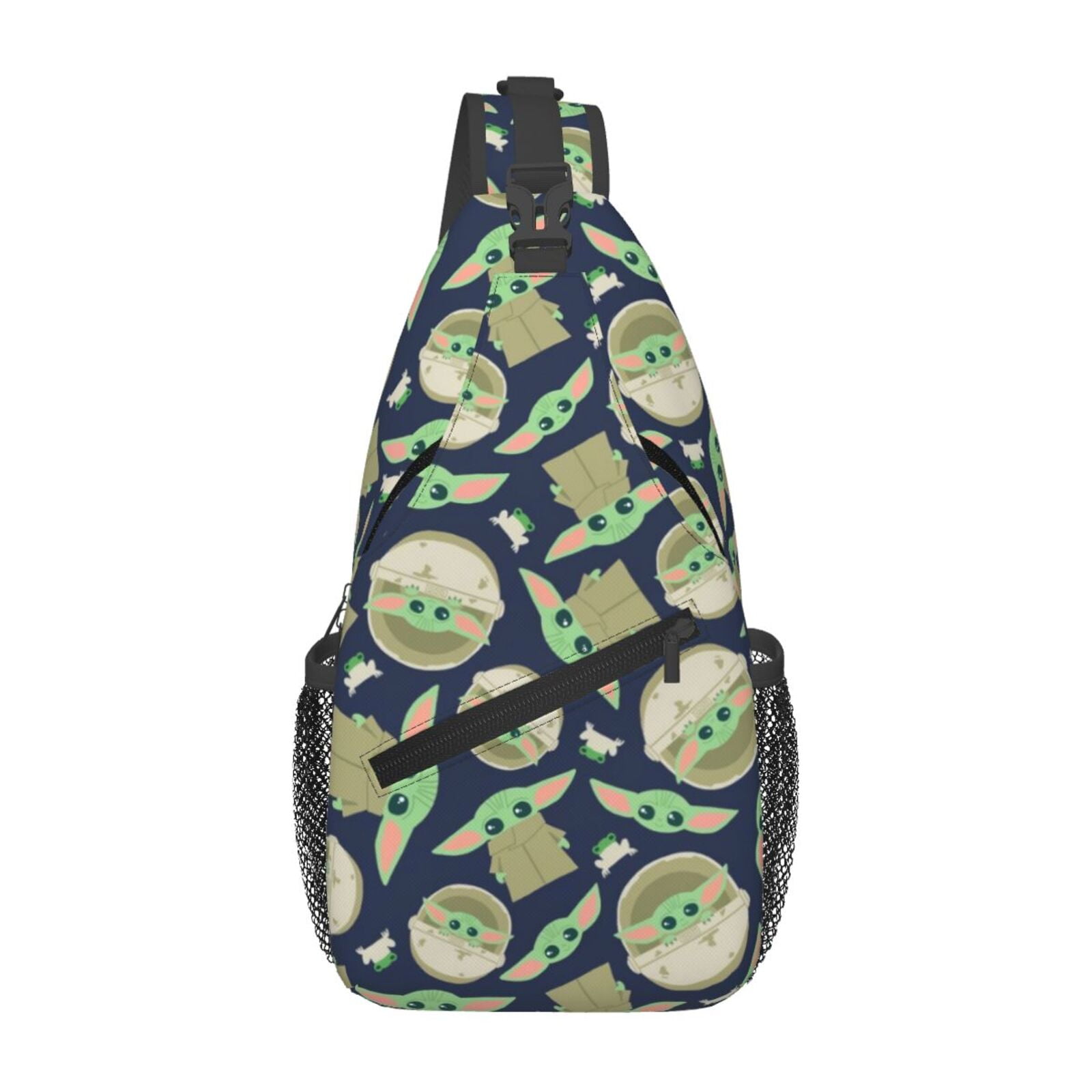Star-Wars-Yoda Cross Chest Bag Diagonally Sling Bag Shoulder Bag for Short Trips Work Daily for Men Women 15.3*3.5*7.5 inches