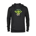 thumbnail image 1 of Star Wars Yoda Cute Christmas Holiday Be Merry You Will - Pullover Hoodie for Adults - Customized-Black, 1 of 5
