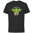 thumbnail image 1 of Star Wars Yoda Cute Christmas Holiday Be Merry You Will - Short Sleeve Cotton T-Shirt for Adults - Customized-Black, 1 of 5