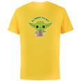 thumbnail image 1 of Star Wars Yoda Cute Christmas Holiday Be Merry You Will - Short Sleeve Cotton T-Shirt for Adults - Customized-Yellow, 1 of 5