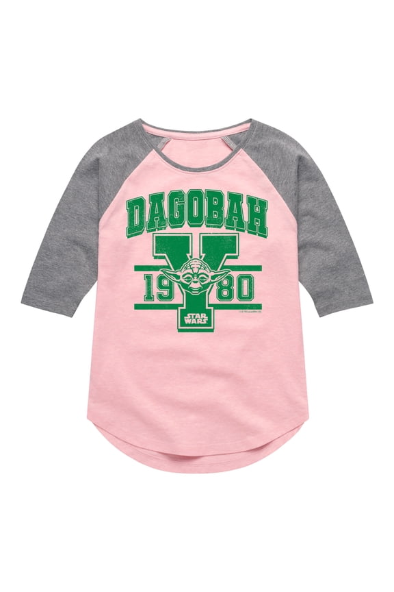 - Yoda Dagobah 1980 - Toddler And Youth Girls Shirt Tail Raglan