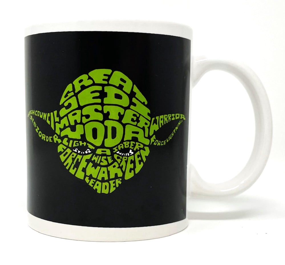 Mug Tasse à Café Star Wars Maître Yoda - 325 Ml Céramique Blanche - Neuf Sous Emballage