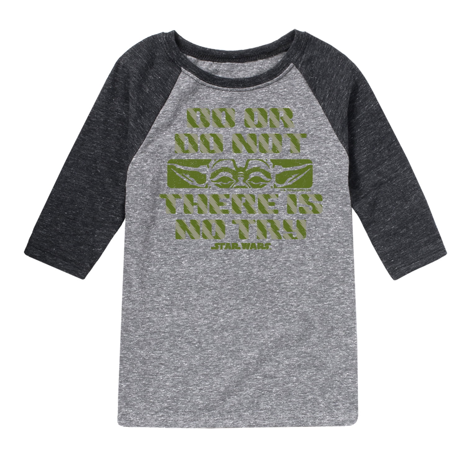 Star Wars - Yoda Do Or Do Not - Toddler And Youth Raglan - Walmart.com