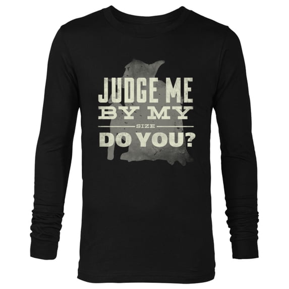 Star Wars Yoda Do or Do Not There is No Try - Long Sleeve T-Shirt for Men - Customized-Black