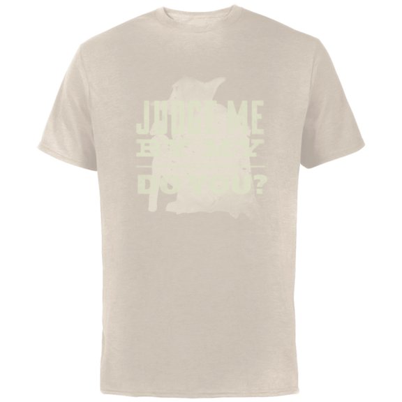 Star Wars Yoda Do or Do Not There is No Try - Short Sleeve Cotton T-Shirt for Adults - Customized-Natural