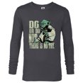 thumbnail image 1 of Star Wars Yoda Do or Do Not There is No Try Vintage Style - Long Sleeve T-Shirt for Men - Customized-Charcoal Heather, 1 of 5