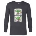 thumbnail image 1 of Star Wars Yoda Do or Donut There is No Try Funny - Long Sleeve T-Shirt for Men - Customized-Charcoal Heather, 1 of 5