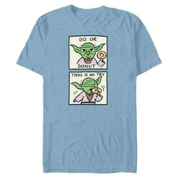 Star Wars Yoda Do or Donut There is No Try Funny - Short Sleeve Blended T-Shirt for Adults - Customized-Ocean Blue