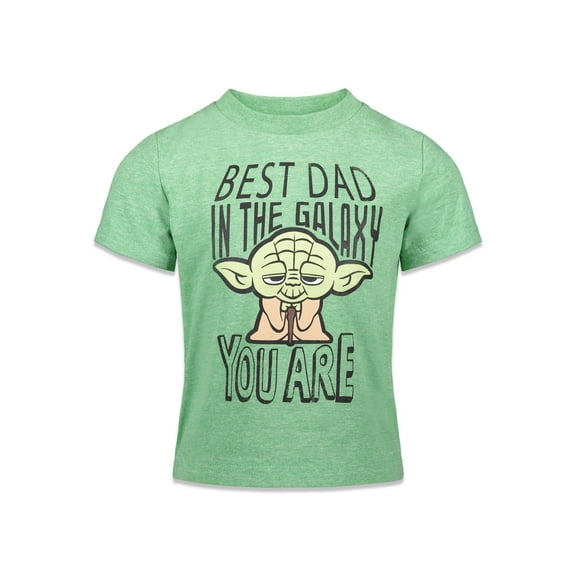 Star Wars Yoda Father's Day Little Boys Pullover T-Shirt Toddler to Big Kid