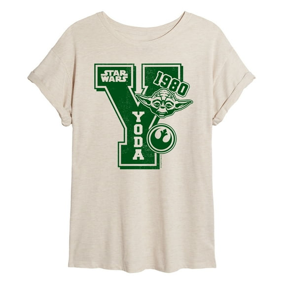 Star Wars - Yoda Letterman - Women's Oversized Tee