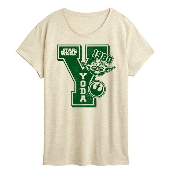 Star Wars - Yoda Letterman - Women's Short Sleeve Classic Fit Tee