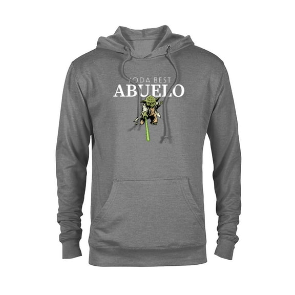 Star Wars Yoda Lightsaber Best Abuelo Birthday Día del Padre - Pullover Hoodie for Adults - Customized-Athletic Heather