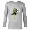 thumbnail image 1 of Star Wars Yoda Lightsaber Best Dad Father's Day - Long Sleeve T-Shirt for Men - Customized-Athletic Heather, 1 of 5