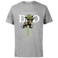 thumbnail image 1 of Star Wars Yoda Lightsaber Best Dad Father's Day - Short Sleeve Cotton T-Shirt for Adults - Customized-Athletic Heather, 1 of 5