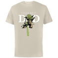 thumbnail image 1 of Star Wars Yoda Lightsaber Best Dad Father's Day - Short Sleeve Cotton T-Shirt for Adults - Customized-Natural, 1 of 5