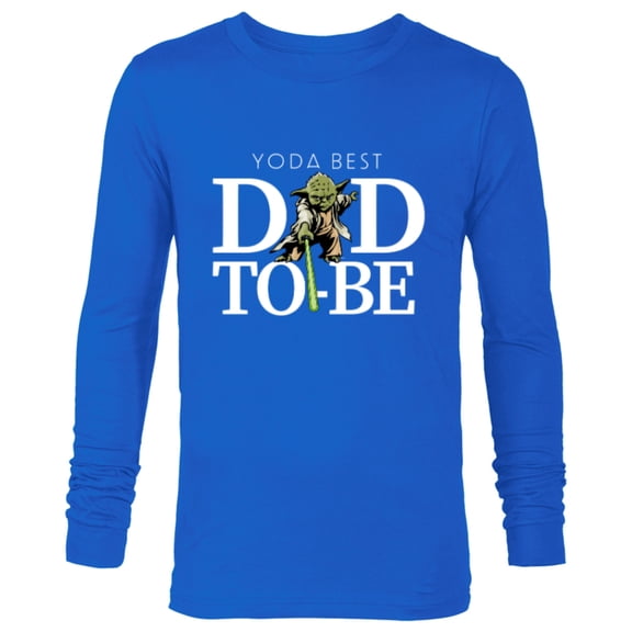 Star Wars Yoda Lightsaber Best Dad-to-Be Father's Day - Long Sleeve T-Shirt for Men - Customized-Navy