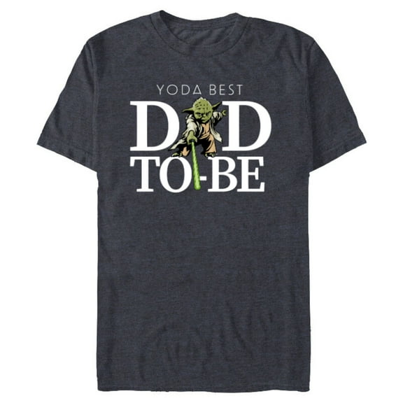 Star Wars Yoda Lightsaber Best Dad-to-Be Father's Day - Short Sleeve Blended T-Shirt for Adults - Customized-Navy Heather
