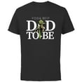 thumbnail image 1 of Star Wars Yoda Lightsaber Best Dad-to-Be Father's Day - Short Sleeve Cotton T-Shirt for Adults - Customized-Black, 1 of 5