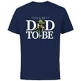 thumbnail image 1 of Star Wars Yoda Lightsaber Best Dad-to-Be Father's Day - Short Sleeve Cotton T-Shirt for Adults - Customized-Navy, 1 of 5