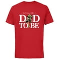 thumbnail image 1 of Star Wars Yoda Lightsaber Best Dad-to-Be Father's Day - Short Sleeve Cotton T-Shirt for Adults - Customized-Red, 1 of 5