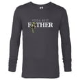 thumbnail image 1 of Star Wars Yoda Lightsaber Best Father Birthday Father's Day - Long Sleeve T-Shirt for Men - Customized-Charcoal Heather, 1 of 5
