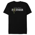 thumbnail image 1 of Star Wars Yoda Lightsaber Best Father Birthday Father's Day - Short Sleeve Blended T-Shirt for Adults - Customized-Black, 1 of 5