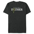 thumbnail image 1 of Star Wars Yoda Lightsaber Best Father Birthday Father's Day - Short Sleeve Blended T-Shirt for Adults - Customized-Dark Heather, 1 of 5