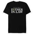 thumbnail image 1 of Star Wars Yoda Lightsaber Best Father-in-Law Father's Day - Short Sleeve Blended T-Shirt for Adults - Customized-Black, 1 of 5