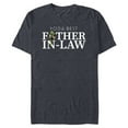 thumbnail image 1 of Star Wars Yoda Lightsaber Best Father-in-Law Father's Day - Short Sleeve Blended T-Shirt for Adults - Customized-Navy Heather, 1 of 5