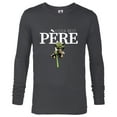 thumbnail image 1 of Star Wars Yoda Lightsaber Best Père La Fête des Pères - Long Sleeve T-Shirt for Men - Customized-Charcoal Heather, 1 of 5