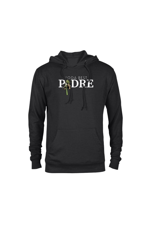 Yoda Lightsaber Best Padre Birthday Día del Padre - Pullover Hoodie for Adults - Customized-Black