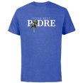 thumbnail image 1 of Star Wars Yoda Lightsaber Best Padre Birthday Día del Padre - Short Sleeve Cotton T-Shirt for Adults - Customized-Royal Heather, 1 of 5