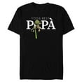 thumbnail image 1 of Star Wars Yoda Lightsaber Best Papà La Festa del Papà - Short Sleeve Blended T-Shirt for Adults - Customized-Black, 1 of 5